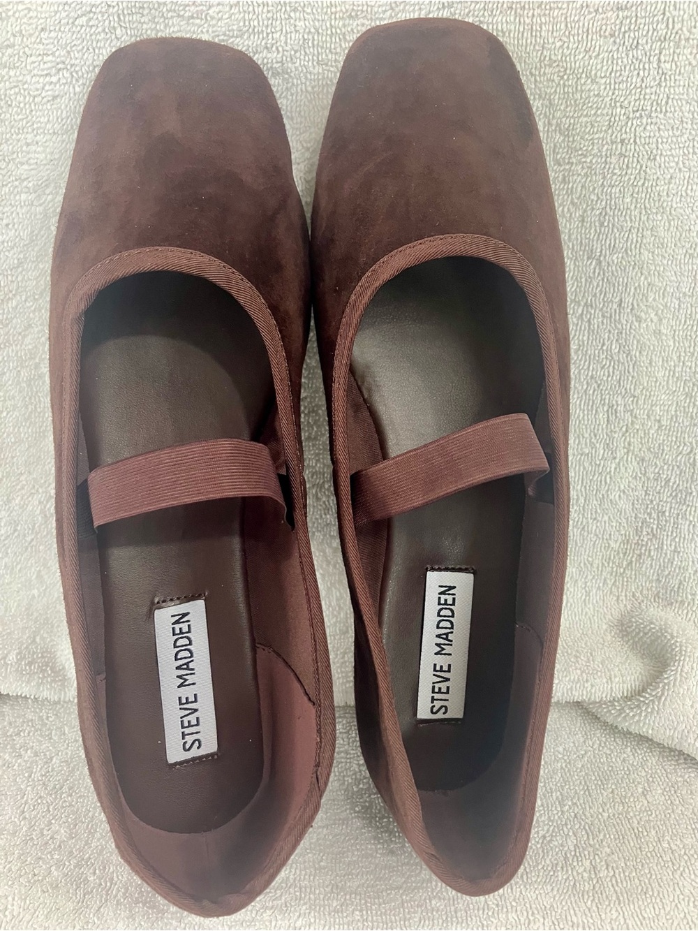 Steve Madden Dark Brown Suede Strap Loafers